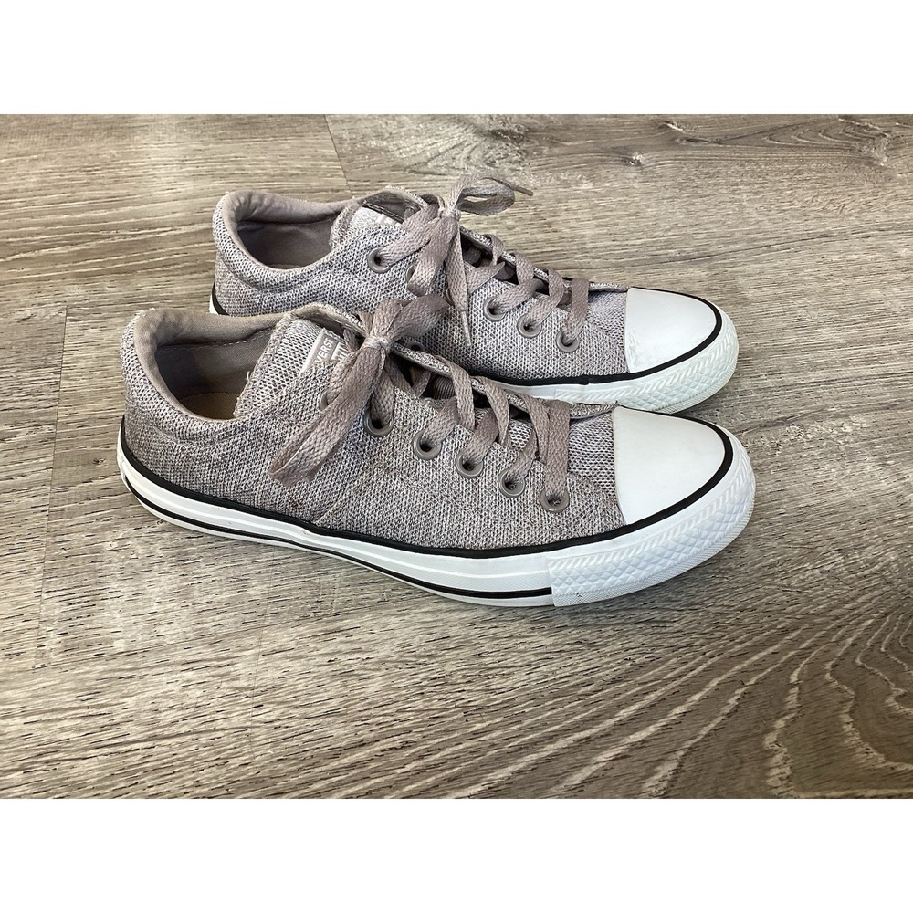 Converse Shoes Womens 7 Gray Chuck Taylor All Star Sneakers Low Top Knit 561763F